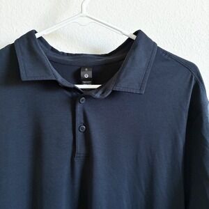 Lululemon Evolution Short Sleeve Performance Golf Polo Shirt Navy Blue XL